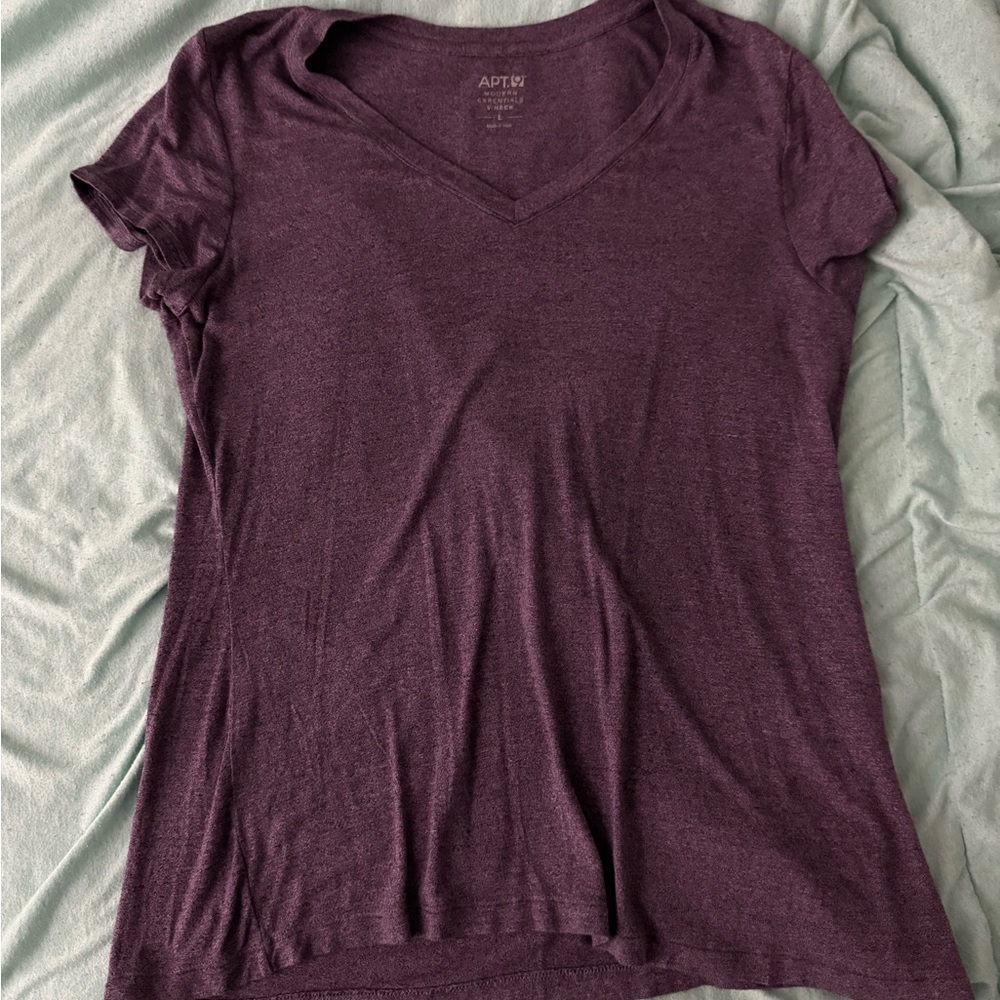 Apt. 9 Women's Purple V-Neck Top